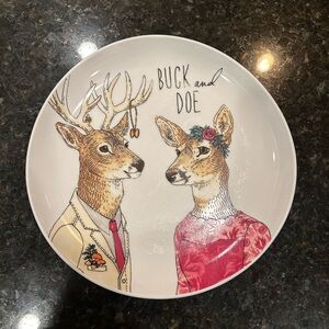 Rachel Kozlowski + West Elm Dapper Animal Plate Buck and Doe